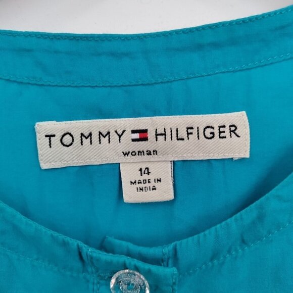 Tommy Hilfiger Embroidered 3/4 Sleeve Plus Size Tunic Blouse Cotton 14 Womens - Picture 3 of 11